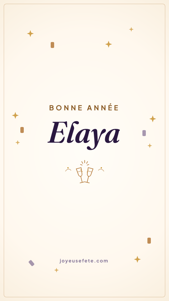 Image « Bonne année Elaya » au format story