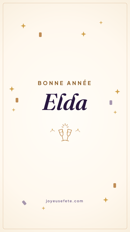 Image « Bonne année Elda » au format story