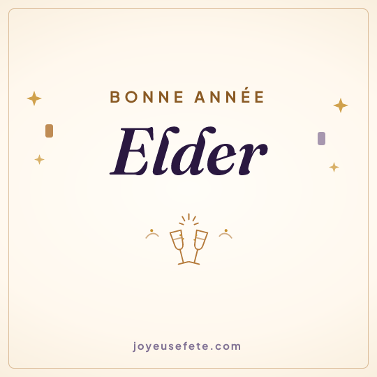 Image carrée « Bonne année Elder » pour WhatsApp