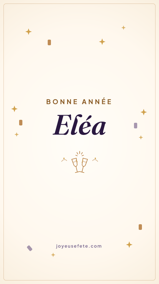Image « Bonne année Eléa » au format story