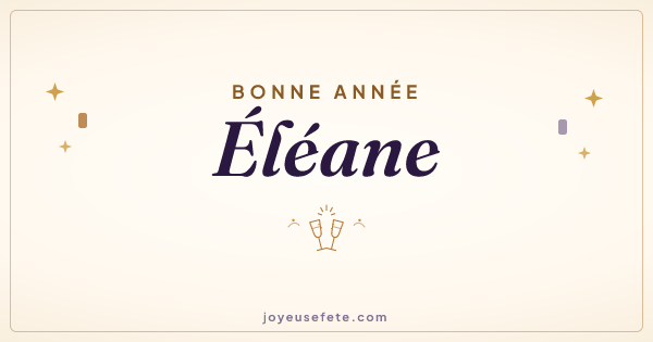 Image « Bonne année Eléane » au format large