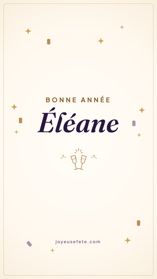 Image « Bonne année Eléane » au format story
