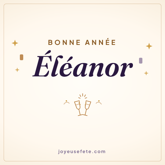 Image carrée « Bonne année Éléanor » pour WhatsApp