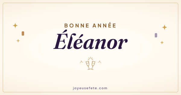 Image « Bonne année Éléanor » au format large