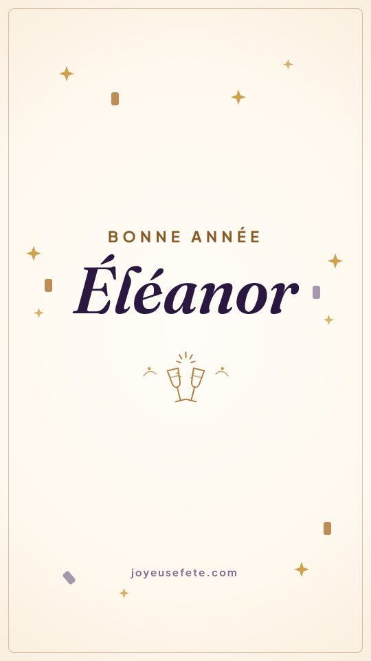 Image « Bonne année Éléanor » au format story