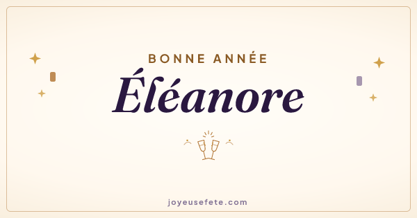 Image « Bonne année Éléanore » au format large