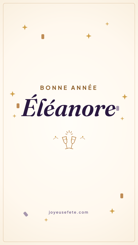 Image « Bonne année Éléanore » au format story