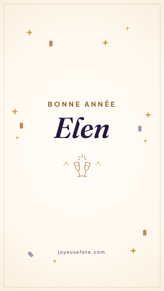 Image « Bonne année Elen » au format story