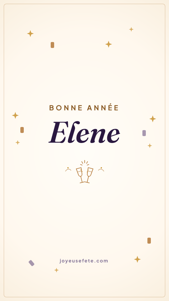 Image « Bonne année Elene » au format story