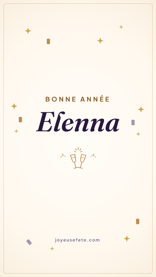 Image « Bonne année Elenna » au format story