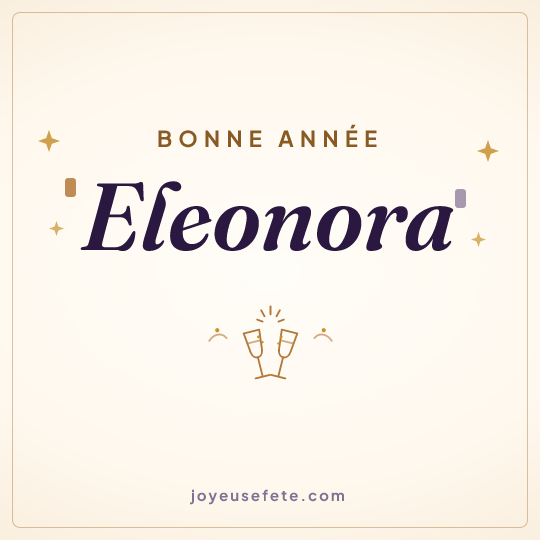 Image carrée « Bonne année Eleonora » pour WhatsApp