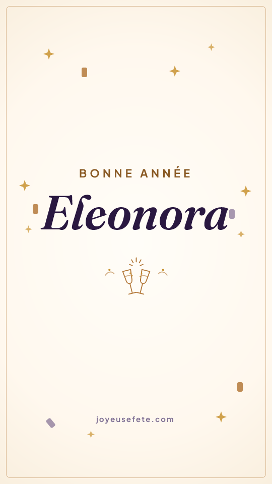 Image « Bonne année Eleonora » au format story