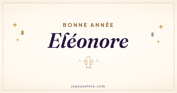 Image « Bonne année Eléonore » au format large