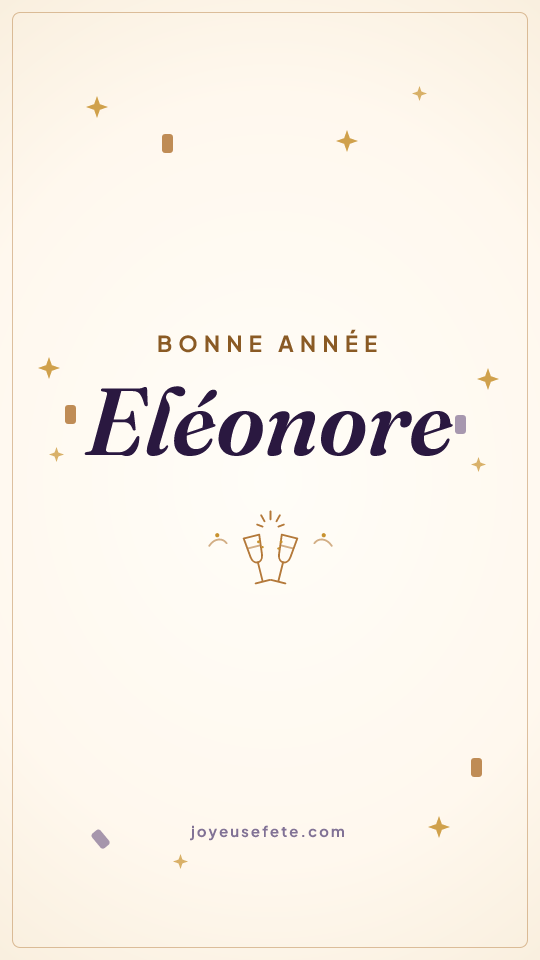 Image « Bonne année Eléonore » au format story