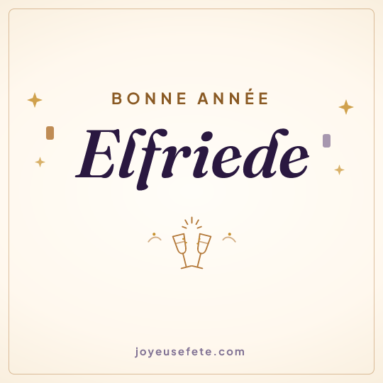 Image carrée « Bonne année Elfriede » pour WhatsApp
