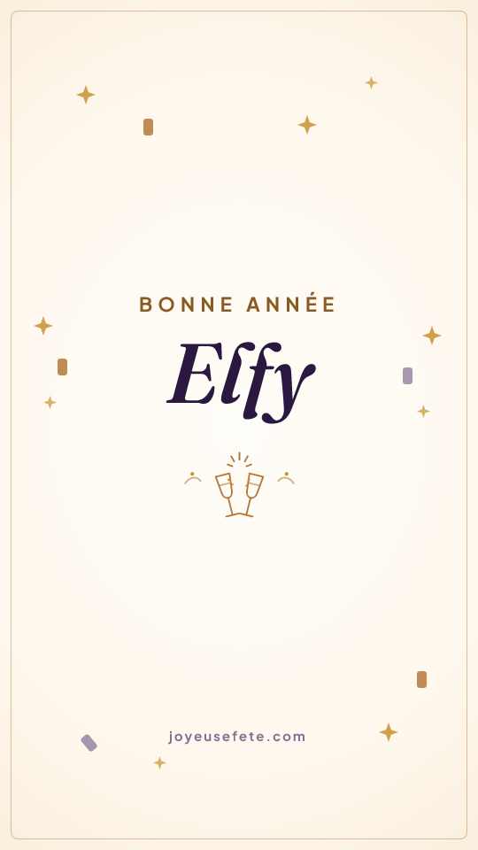 Image « Bonne année Elfy » au format story