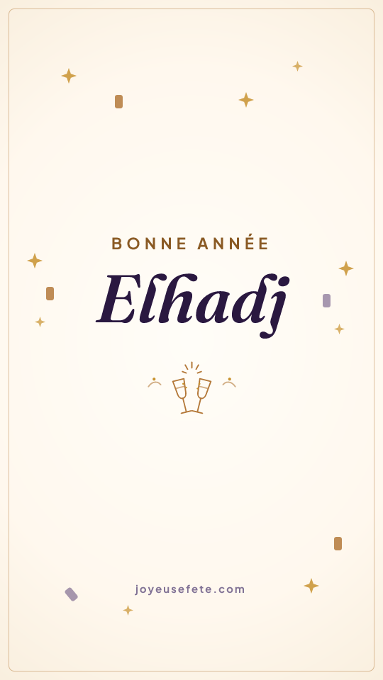 Image « Bonne année Elhadj » au format story