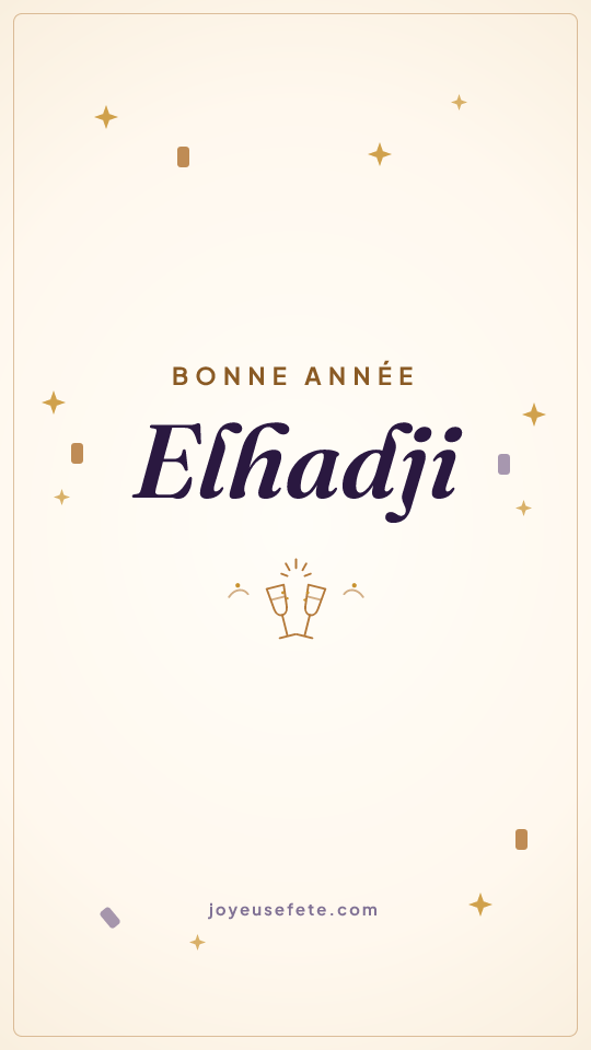 Image « Bonne année Elhadji » au format story