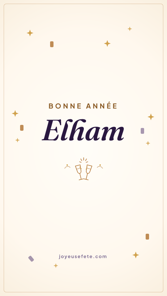 Image « Bonne année Elham » au format story