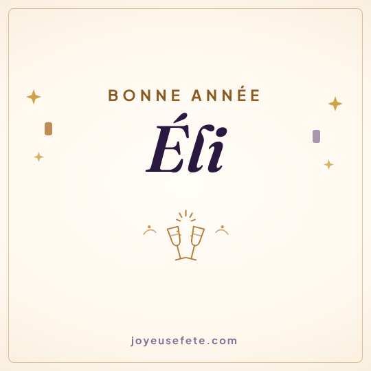 Image carrée « Bonne année Éli » pour WhatsApp