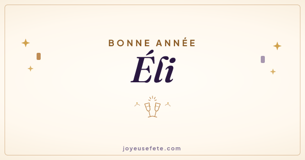 Image « Bonne année Éli » au format large