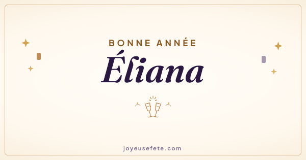 Image « Bonne année Éliana » au format large