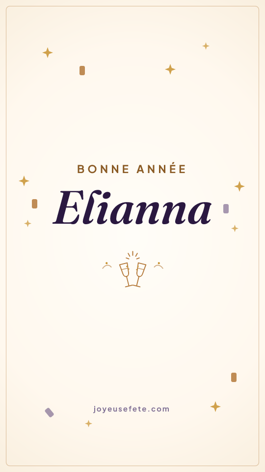 Image « Bonne année Elianna » au format story