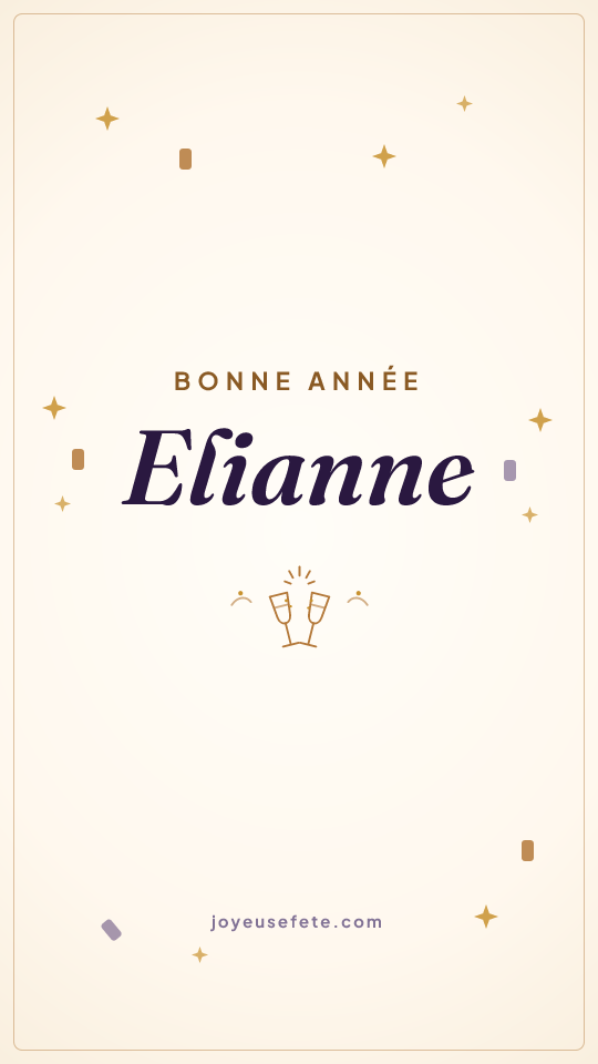 Image « Bonne année Elianne » au format story