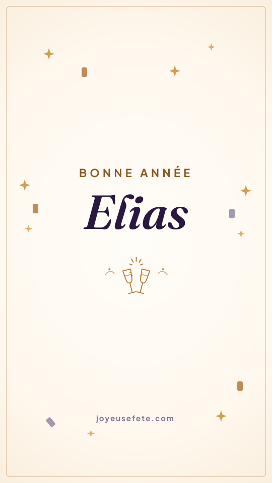 Image « Bonne année Elias » au format story