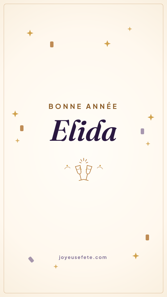 Image « Bonne année Elida » au format story