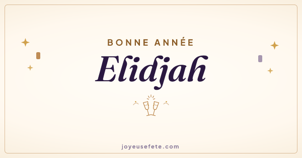 Image « Bonne année Elidjah » au format large