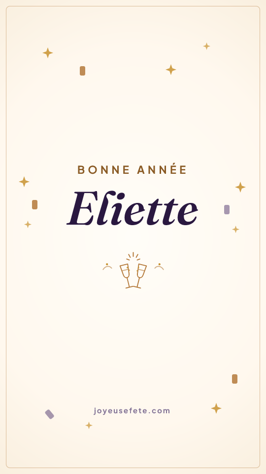Image « Bonne année Eliette » au format story