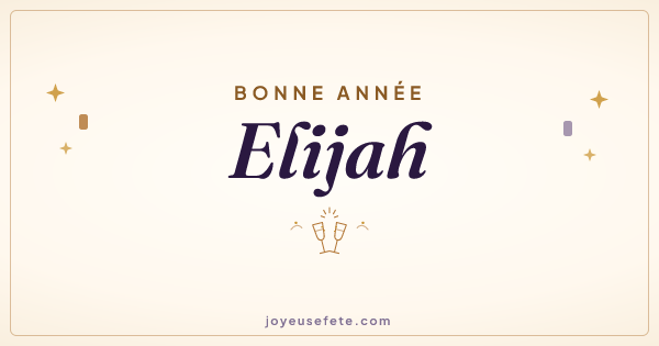 Image « Bonne année Elijah » au format large
