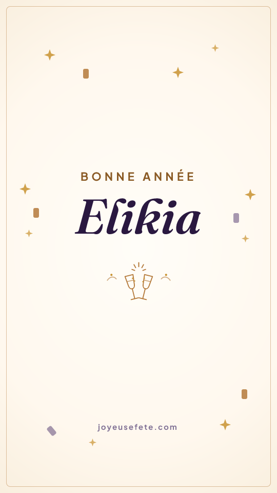 Image « Bonne année Elikia » au format story