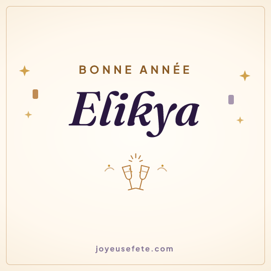 Image carrée « Bonne année Elikya » pour WhatsApp