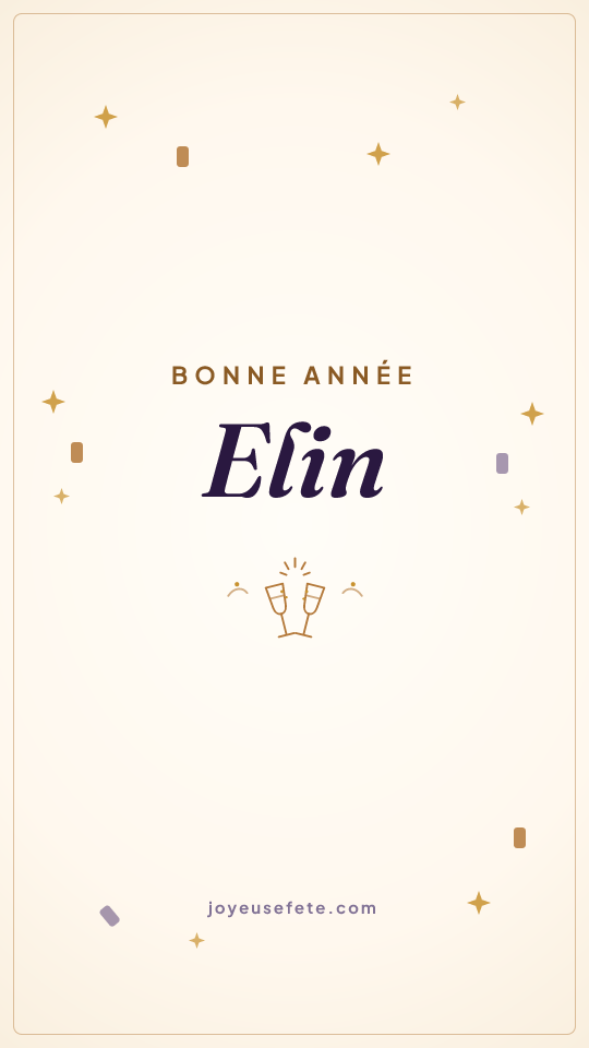 Image « Bonne année Elin » au format story