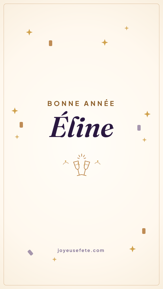 Image « Bonne année Éline » au format story