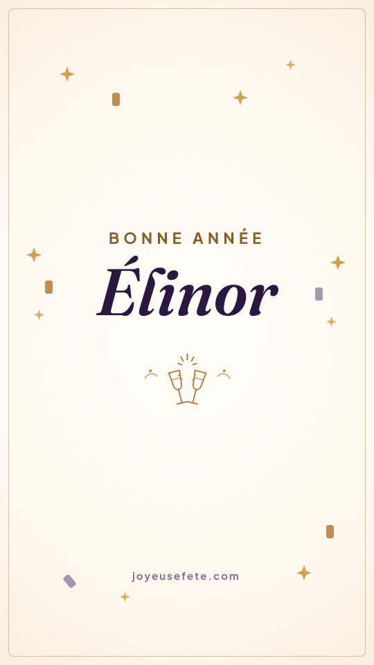 Image « Bonne année Élinor » au format story