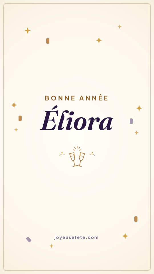 Image « Bonne année Éliora » au format story