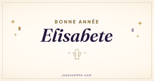 Image « Bonne année Elisabete » au format large