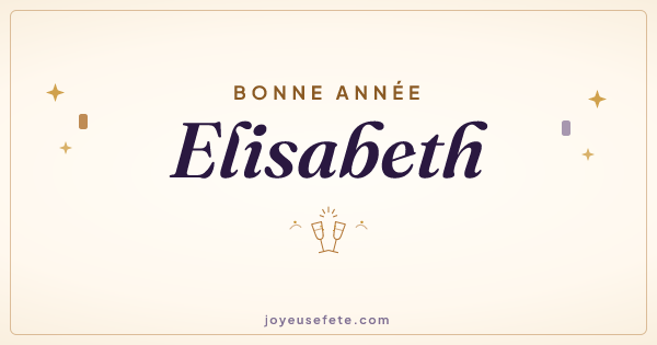 Image « Bonne année Elisabeth » au format large