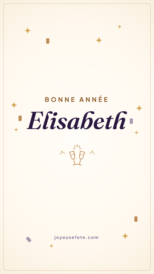 Image « Bonne année Elisabeth » au format story