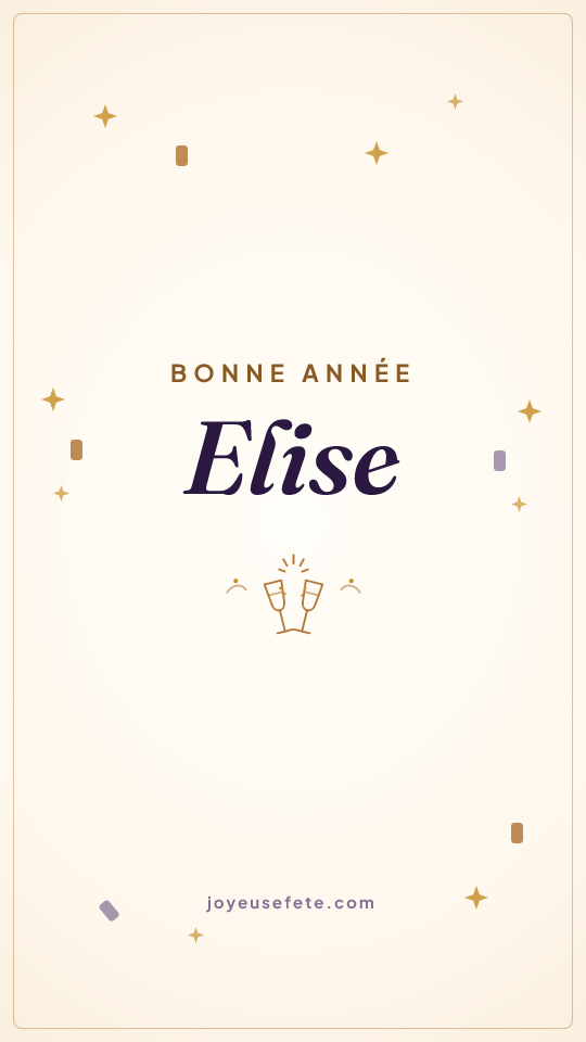 Image « Bonne année Elise » au format story