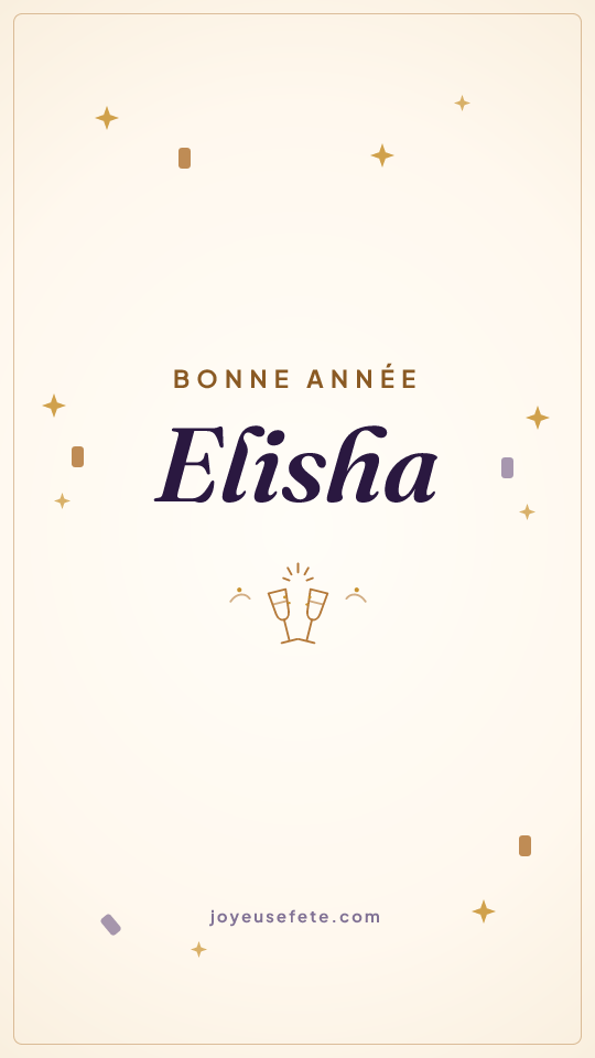 Image « Bonne année Elisha » au format story