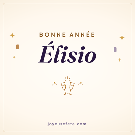Image carrée « Bonne année Élisio » pour WhatsApp