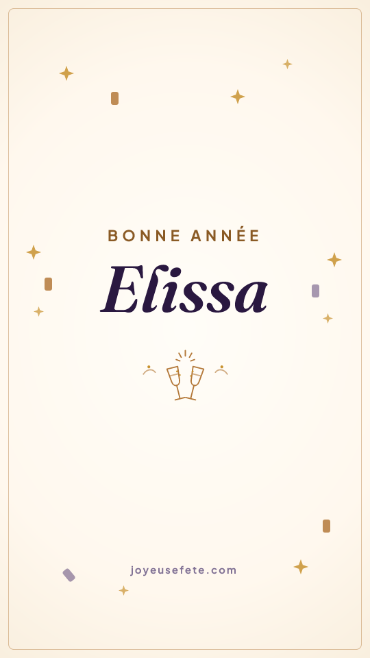 Image « Bonne année Elissa » au format story
