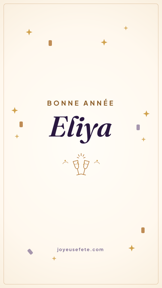 Image « Bonne année Eliya » au format story