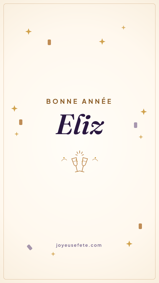Image « Bonne année Eliz » au format story