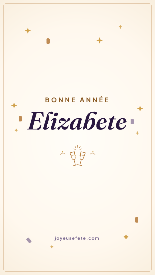 Image « Bonne année Elizabete » au format story