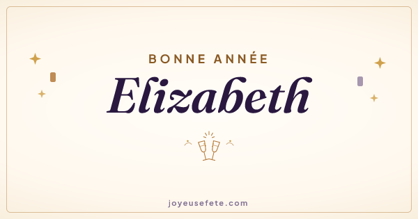 Image « Bonne année Elizabeth » au format large